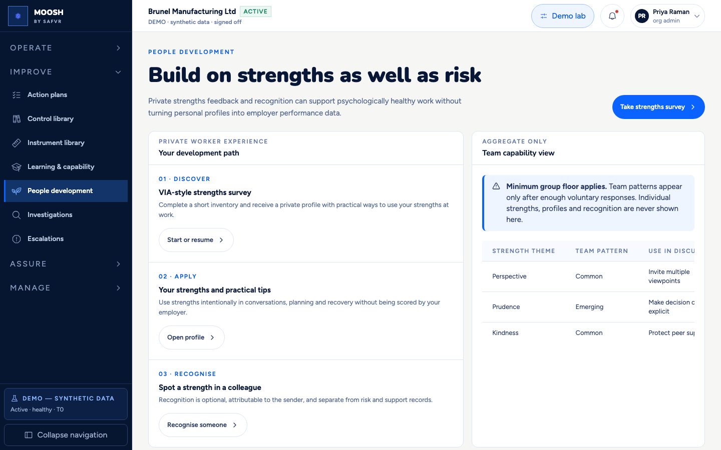 People development screen